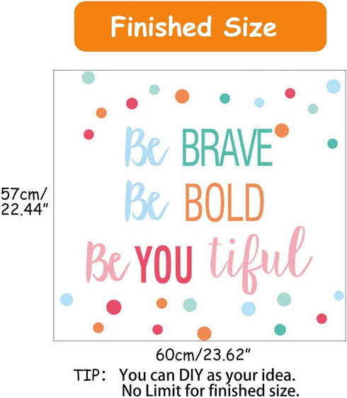 Inspirational Wall Decor Quotes for Boy Girl Room – Be Brave Be Bold Be You Tiful – Living Room Bedroom Classroom