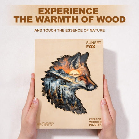 Sunset 150 11.4 11.4in Fox Puzzles Adults Gifts Wooden Pieces *
