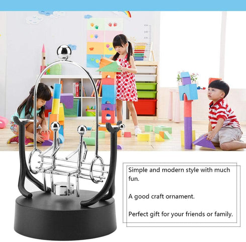 ZJchao Electronic Shake Wiggle Device Perpetual Motion Model Desk Toy Kinetic Art Craft Decoration Steel Swings