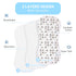 5 Pack Set, Burp Cloths for Baby Boys and Girls - Combed Cotton Baby Burp Extra Absorbent & Soft Burping Cloth, Burp