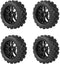 4PCS Replacement Tires for RC 1:10 Car, Racing Off Road Vehicle Rubber Tyre Wheel Rim