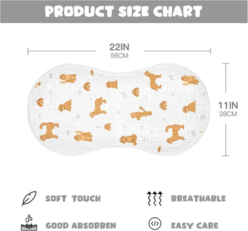 Set 4 Pack vvfelixl Baby Burp Cloths Labradoodle Dog Baby Newborn Cotton Burping Cloths Baby Washcloths