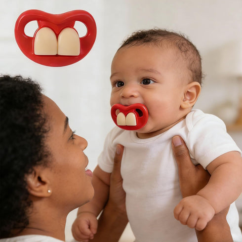 0-6-18 YAPROMO Funny Pacifiers for Babies,Mustache Pacifier Months,Halloween Pacifiers for Toddlers, Funny Teeth