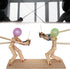 Balloon Bamboo Man Battle, Handmade Wooden Fencing Puppets, Wooden Battle Bots Arena,