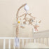 12 Musical Crib Mobile with Lullabies, Rotating Arm and Detachable Plush Toys, Unisex Clip On Mobile for Standard