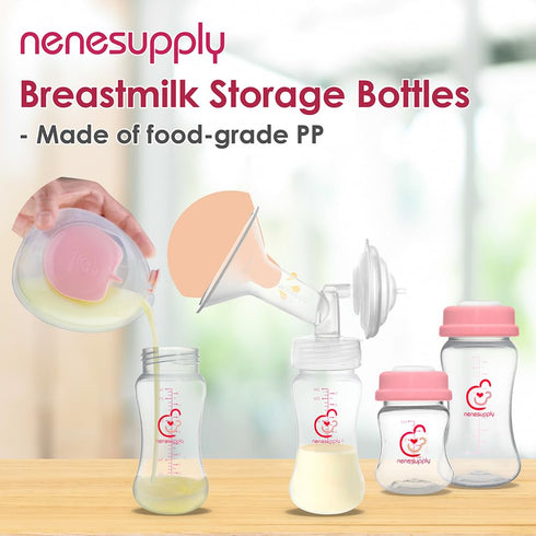 S1 S2 6 4.7oz 140ml Nenesupply Storage Bottles Collection for Spectra Motif Luna Breast Pumps pc with Collar