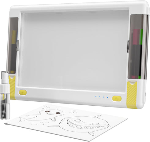 15 Inch 9-Color 5 10 Rechargeable LED Drawing Board, Light Modes Neon Art Light Up Writing Tablet Tracing Pad for Kids