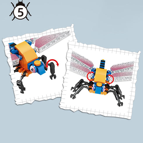 Vilbocr Set Sets 6+ Mini Insect Building Blocks Toy Insect Collection Building Block Insects Collection Building Blocks