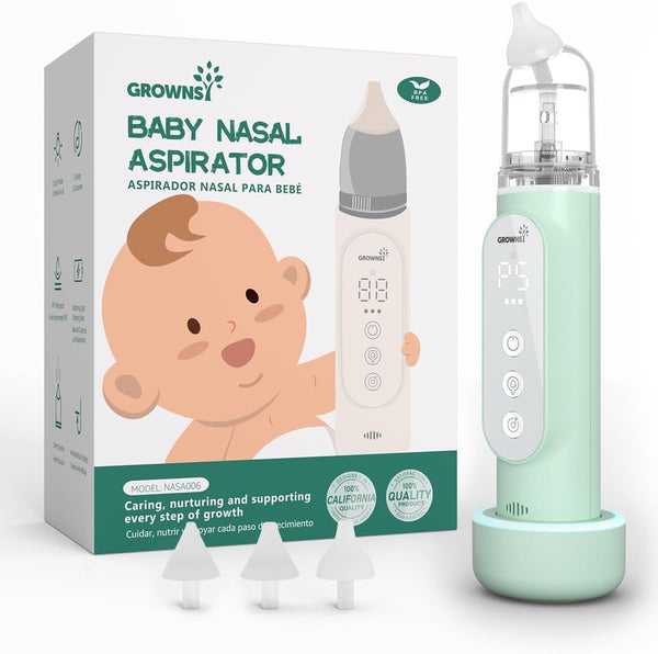GROWNSY Nasal Aspirator for Baby, Upgraded 5 Suction Levels Baby Nose Sucker,