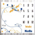 Baby Memory Blanket, Airplane Sky Pilot Baby Age Blanket, Monthly Baby Blanket Swaddle Blanket, 48x40 Inch