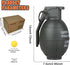 Toy Hand Grenade for CS Battle Game with 9 Foam Ammo, Green Tactical Grenade Toy for Age 14 and Up