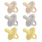Sweet Child Pacifiers Set of 6, 0-18 Months, Ultra-Light Silicone Binkies with Collapsible Handle & 3 Air Holes