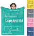 80x60inch D-Story Personalized Baby Blankets with Names, Custom Baby Girls Blanket Initial Swaddle Blanket