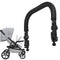 Toddmomy Baby Stroller armrest Black PU Leather Bumper, Universal Handle, Detachable Stroller