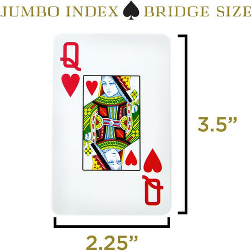 Copag 1546 Design 100% Plastic Playing Cards, Bridge Size Green/Burgundy (Jumbo Index, 1 Set)