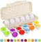 Matching Eggs Set with Beige Holder, Upgraded Toddler Egg Toys for Learning Shapes & Colors, 12 Eggs
