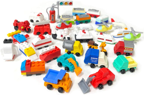 Pencil Eraser for Kids, Vehicle Mix (20)