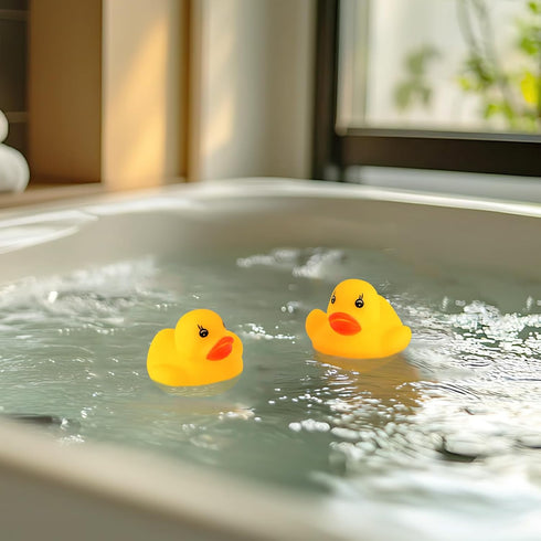 50-Piece Mini Rubber Duck Bath Toys - Float & Squeak Fun