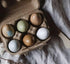6 3+ Tender Leaf Toys - Wooden Eggs - Pieces Pretend Food Play Solid-Wood Eggs with Carton Box, Realistic Easter Egg