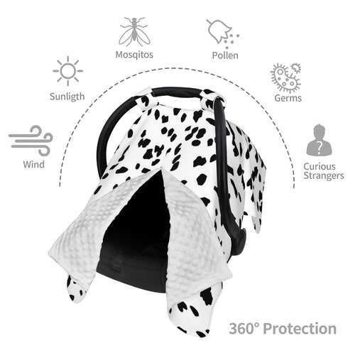 Zhbvncp Dalmatian Pattern Baby Car Seat Cover & Breastfeeding Nursing Cover - Breathable Stretch Fabric Multi-Use