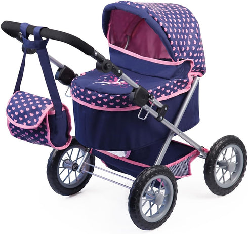 Bayer Design Baby Doll Trendy Pram - Blue, Pink