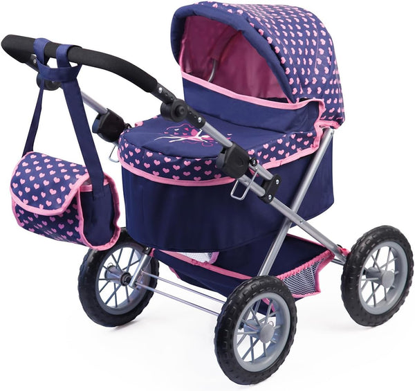 Bayer Design Baby Doll Trendy Pram - Blue, Pink