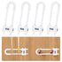 4 Pack U-Shaped Sliding Cabinet Locks, Adjustable Baby Proof Clips for Home Cabinets and Doors