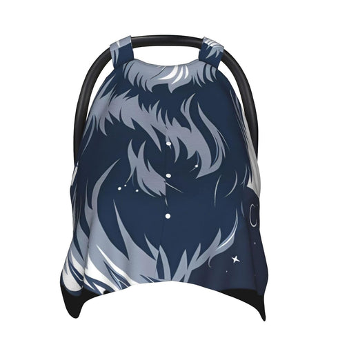 CQMZJHU Moon Howling Wolf Baby Car Seat, Rain Shelter, Multifunctional Nursing Cover for Newborns, Mother Care