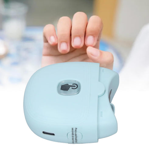 Trimmer, Rechargeable Electric Nail Intelligent Safety Automatic Nail Clipper for Great Manicure (Blue)