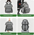 unelmoi Backpack Diaper Bad with Detachable Changing Pad, Large Capacity Waterproof Baby Bag for Moms & Dads (Black)