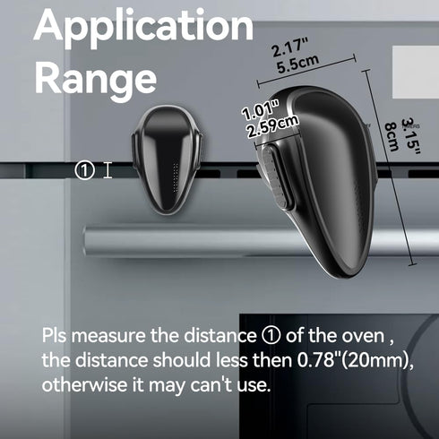 EUDEMON Childproof Oven Door Lock, 1 Pack, Easy to Install, Heat-Resistant Material, No Tools Needed (Black)