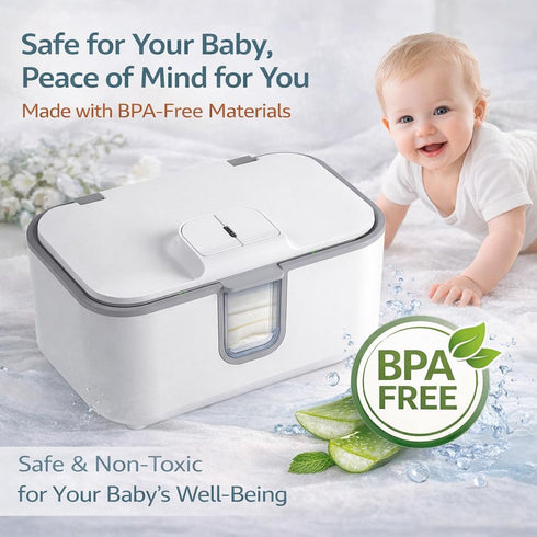 Orozee Wet Wipes Heater,Baby Wipe Warmer and Baby Wet Wipes Dispenser Large Capacity with Night Light and View Window