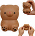 Kawaite Brown Gummy Bear Stress Relief Dough Ball (1 Pack) - Animal Squishy