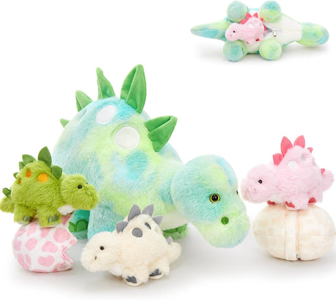 Plushies,Mommy Dinosaurs,3 2 Dinosaur Stuffed Animal,Dinosaur Plush Toys for Girls,Cute Dino Baby & Eggs Gifts Kids