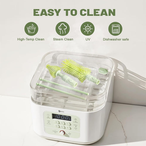 Hranio Set Set Set 6 1 Baby Bottle Cleaner Brush Bottle Cleaner Brush Portable Bottle Cleaning Kit Silicone Brush