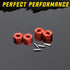 RCAWD 12mm Hex Wheels with Screw Pins 4pcs for 1/10 Slash 2WD, Aluminum Red Hex Wheel Hubs Adapter