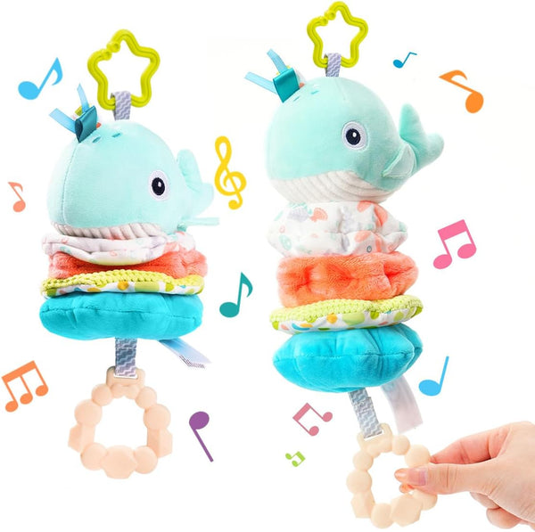 Jollybaby Baby Musical Pull String Hanging Toy for Stroller Car Seat Crib