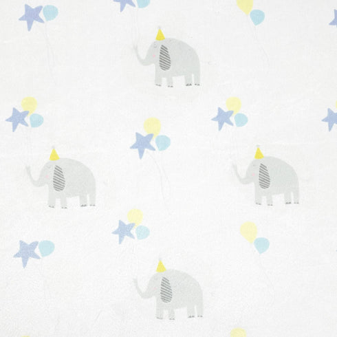 Lush Decor Elephant Balloon Soft & Plush Changing Pad Cover, 32" x 16", Gray & Blue