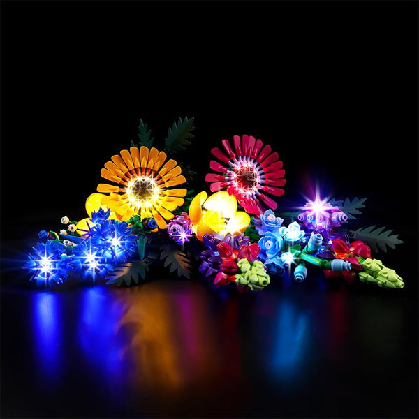 Kyglaring LED Lighting Kit for Lego Icons Wildflower Bouquet 10313 Model Building Kit - Classic Version (No Lego Set)