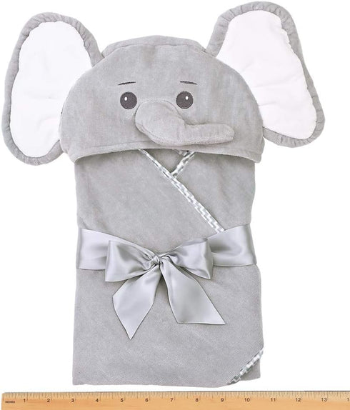 24" 24" Bearington Baby Lil' Spout Elephant Hooded Bath Towel, x
