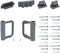 WOMHOM Retractable Mesh Baby Gate Hardware Replacement Parts Kit, Full Set Wall Mounting Accessories, Grey