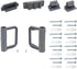 WOMHOM Retractable Mesh Baby Gate Hardware Replacement Parts Kit, Full Set Wall Mounting Accessories, Grey