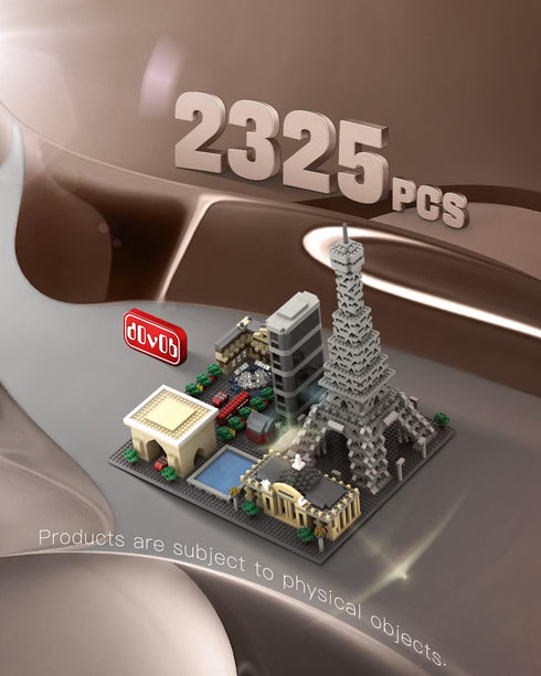 Set, 2324 Bricks,3D dOvOb Architecture Paris Skyline Micro Mini Blocks Building Pieces Puzzle Collection Model Kit