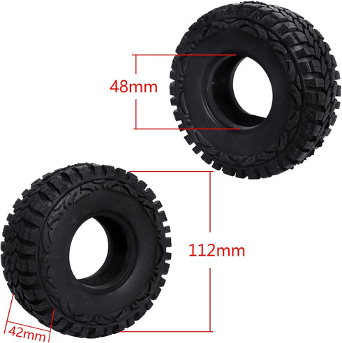1.9 Crawler Tires with Foam Inserts for Traxxas TRX-4 Axial SCX10 II III 1/10 RC Rock Crawler Car