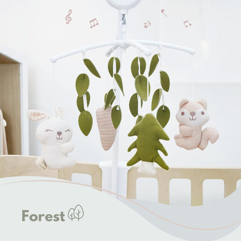 35 Pack Crib Mobile Lullaby Music,Cotton Baby Mobiles for Cribs & N Play, Easy to Install, Stuffed Animals Hanging Toys
