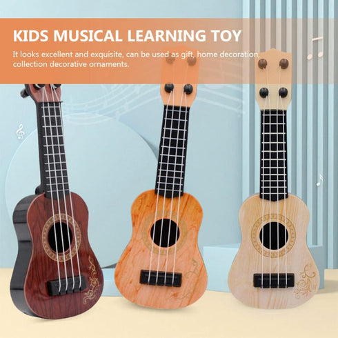 Toddmomy Kids Ukulele Guitar Toy - 2 Pcs 4 Strings Educational Musical Instrument for Toddlers & Preschoolers