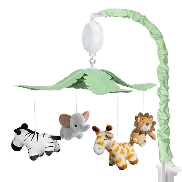 Feisike Jungle Safari Baby Crib Mobile with 35 Soothing Lullabies & 3