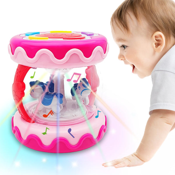 LDRYWW Baby Girl Toys 18+ Months Hand Drum Rotating Musical Light Up Sensory