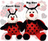 Big Size Ladybug Stuffed Animal Plush - Cuddly Lady Bug Toy with Red Wings and Black Bow