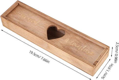 PERSELOSO Wooden Pregnancy Test Keepsake Box with Lid Announcement Storage Container Brown Pregnancy Announcement Box